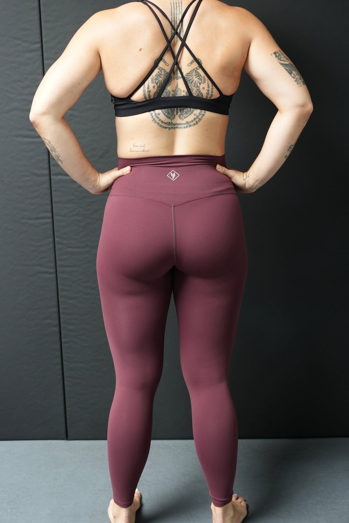 V1 LEGGING - BURGUNDY