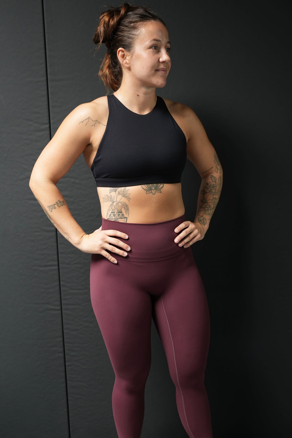V1 LEGGING - BURGUNDY