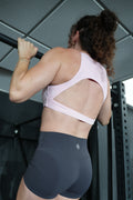 FLOW HIGH NECK BRA - ROSE